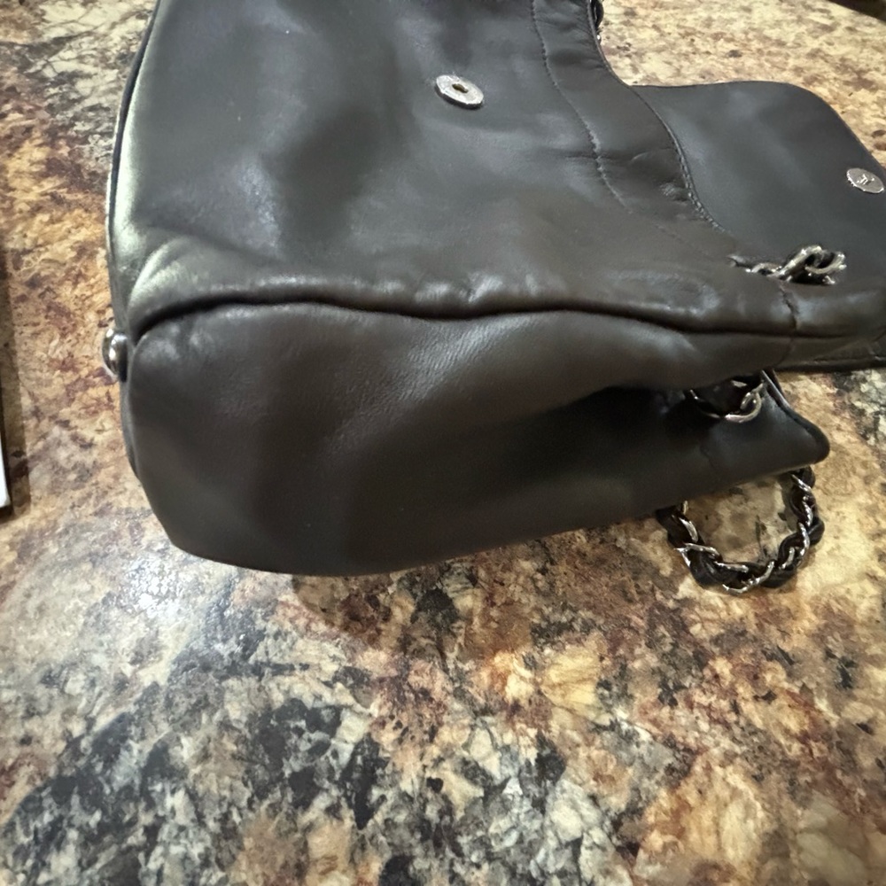 Chanel Rock ‘n Chic flap purse Authentic chocolate brown lambskin leather EUC - Picture 7 of 15